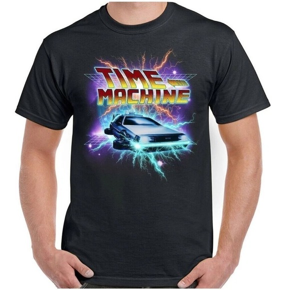 DeLorean Time Machine Back To The Future Funny Movie Fan T-Shirt